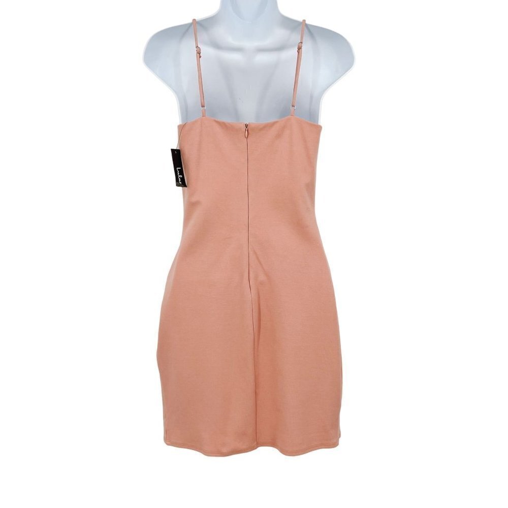 Lulus Drinks On Me Mauve Pink Sleeveless Pleated Bodycon Mini Dress Small - Picture 5 of 10